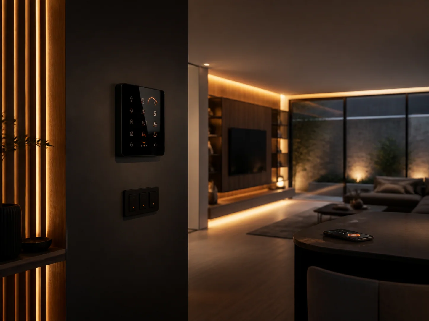Maison connectée avec éclairage intelligent installé par Nova Light